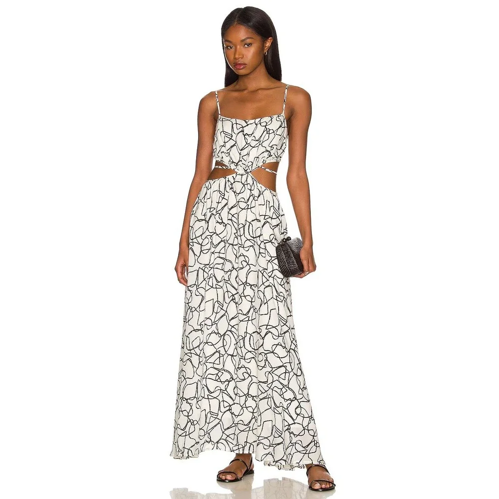Anthropologie ASTR the Label Sanger Dress Cut-Outs M Boho Artsy Whimsical Edgy - Picture 1 of 8